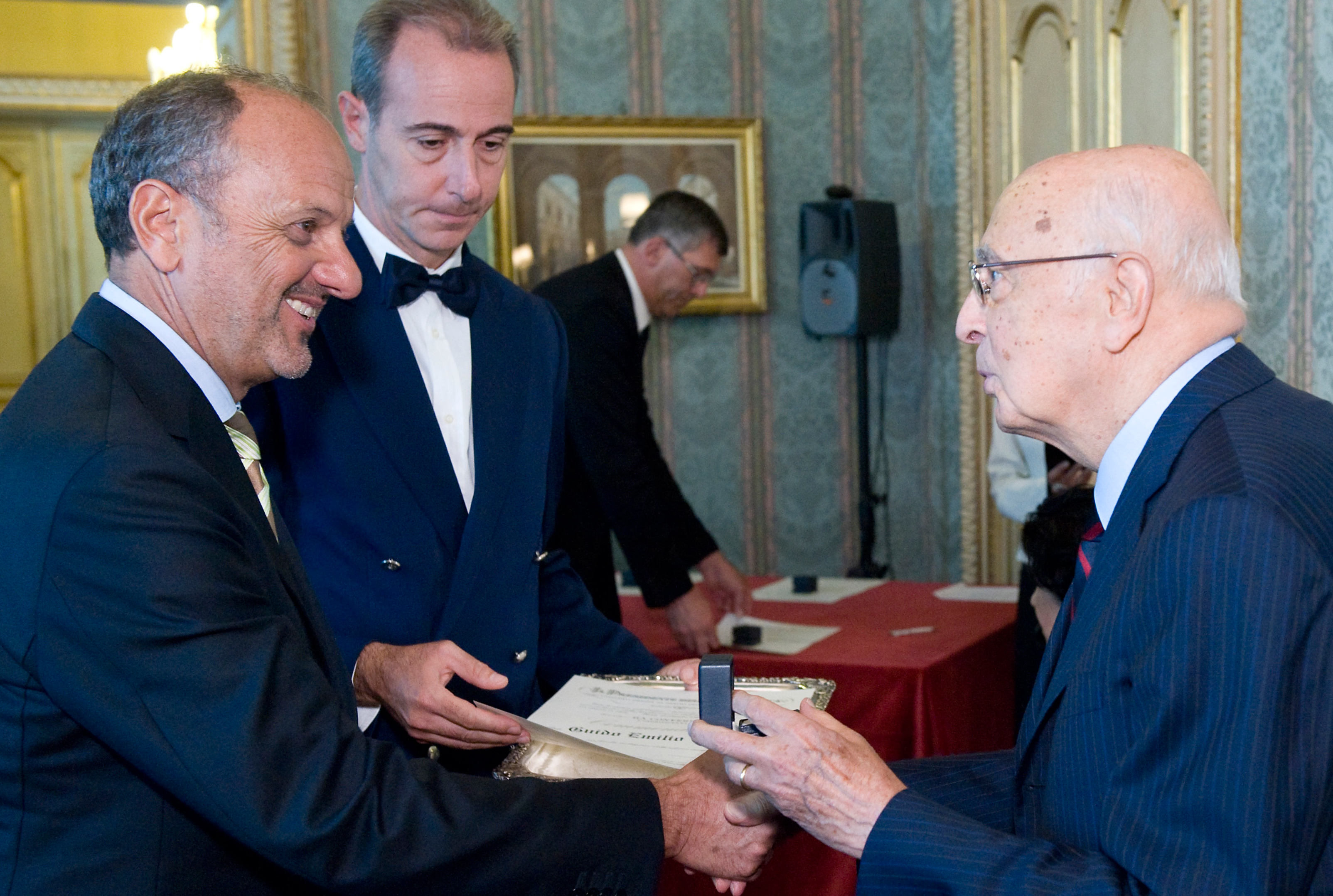 Guido Tonelli with Giorgio Napolitano