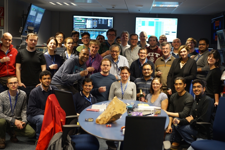 Figure 1: Some CMS collaborators at the start of the 2018 data taking (March 2018)
