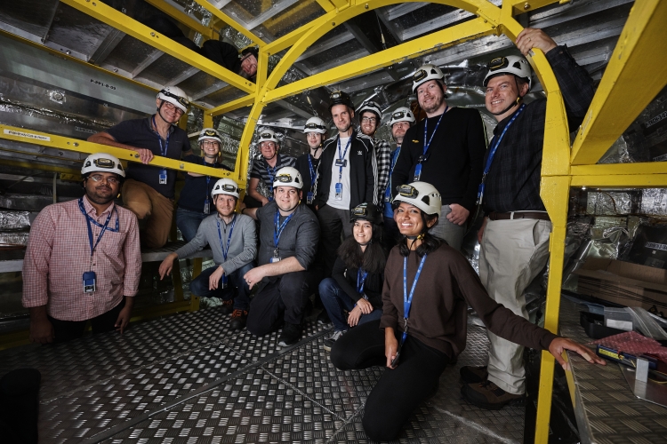 Members of the HCAL Phase 1 upgrade installation team - Credit by Maximilien Brice
