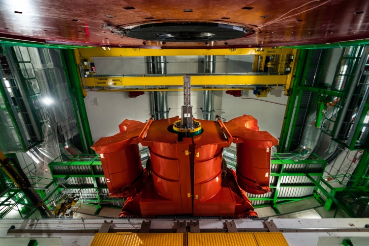CMS Rotating Shielding upgrade to improve its shielding capability. Credit: CERN