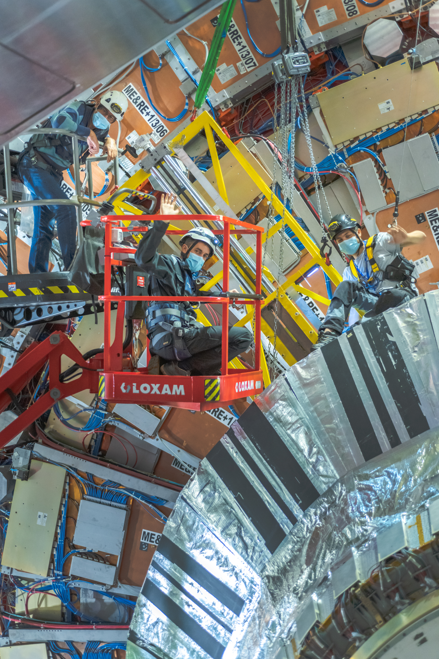 GEMs team at work during the installation Credit: CERN