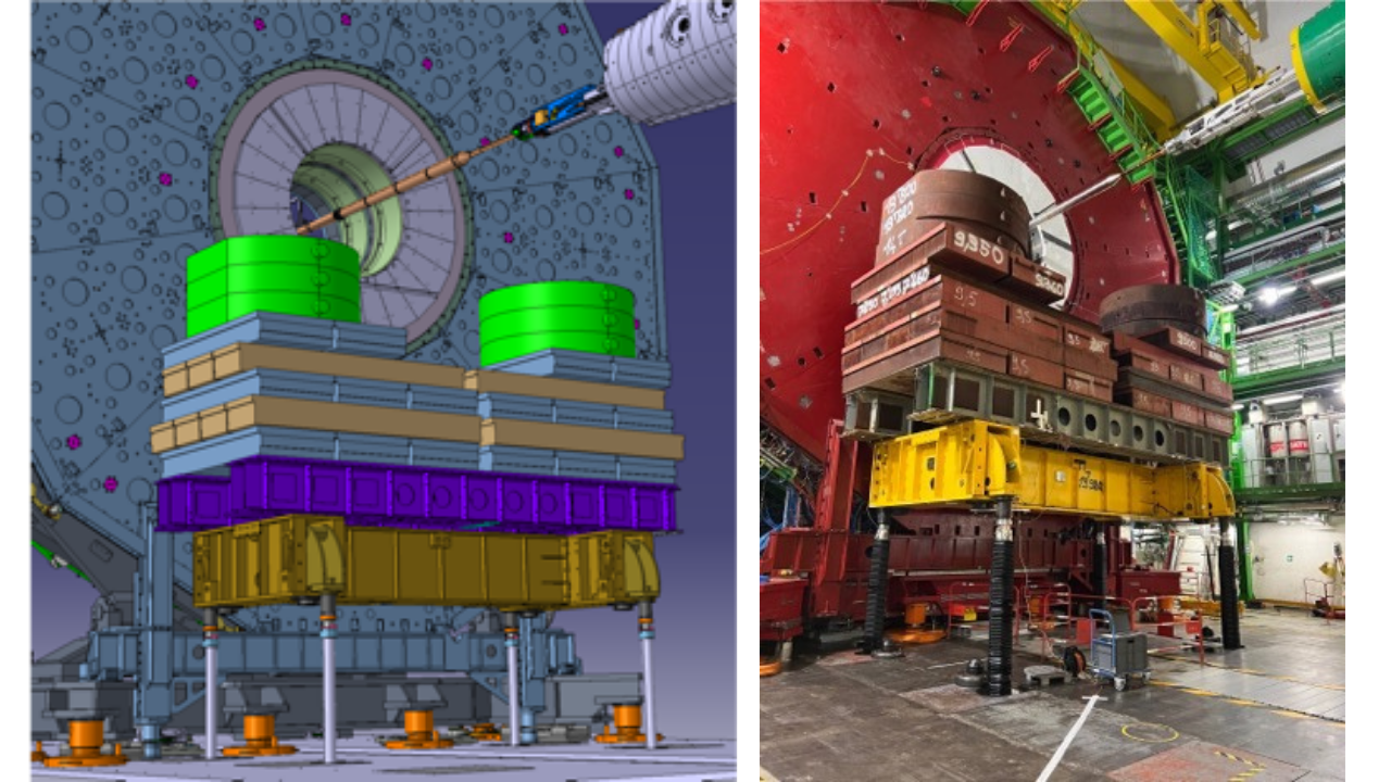Plan and photo of test loads