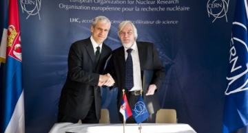 Serbian President Boris Tadic, with CERN Director General Rolf Heuer
