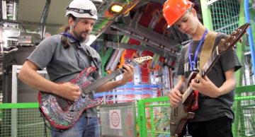 Piotr and Jonah jamming in the CMS experimental cavern