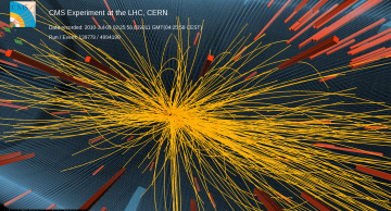 Example image showing a 7 TeV proton-proton collision in CMS producing more than